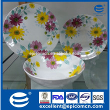full flower decoration popular Russian tableware ceramic dinnerware set